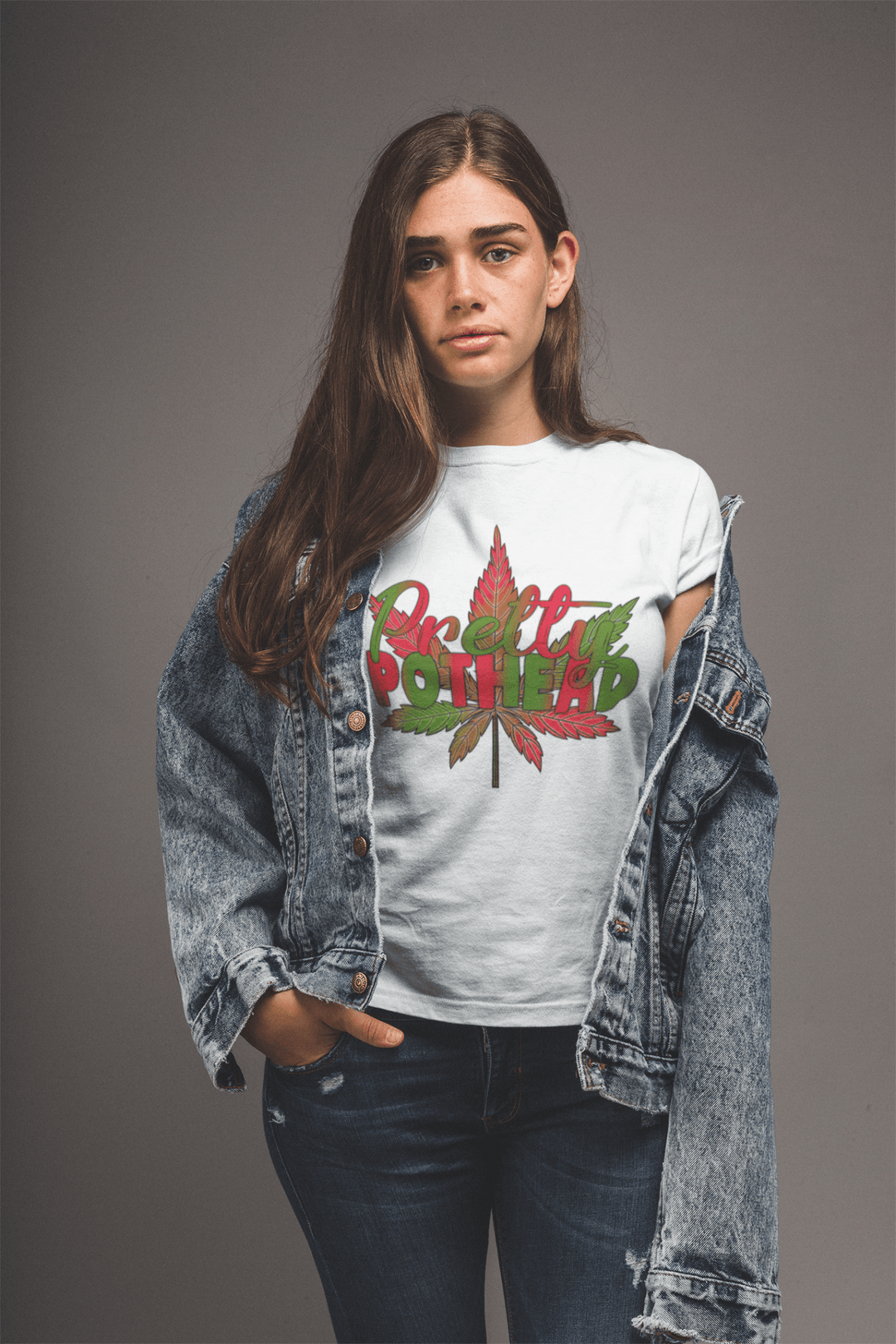 Pretty Pothead DTF Transfer – Bold & Stylish Cannabis Apparel Design - KT SUBLIMATION, DTF AND MORE LLC