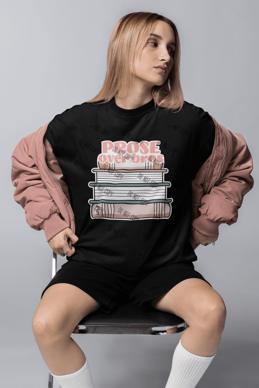 "Prose Over Bros" – DTF Transfer for Book Lovers | Fun & Sassy Design for Readers - KT SUBLIMATION, DTF AND MORE LLC