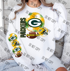 Packers  Front and Sleevve  DTF