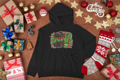 Bad Grinch Vibes Christmas DTF Transfer, Grinch Direct to Film Transfer