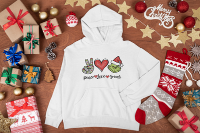 Peace, Love, Grinch Direct to Film trasnfer, Green guy, Christmas Guy DTF