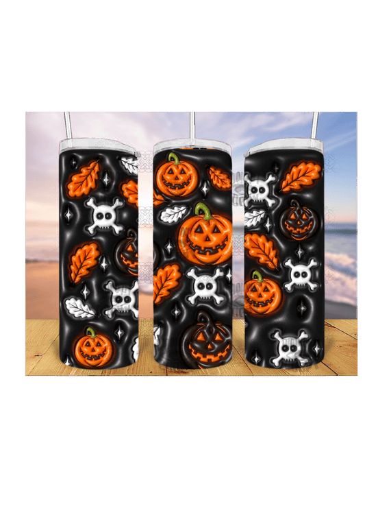 pumpkin 3D 20oz Tumbler Sublimation Print - KT SUBLIMATION, DTF AND MORE LLC