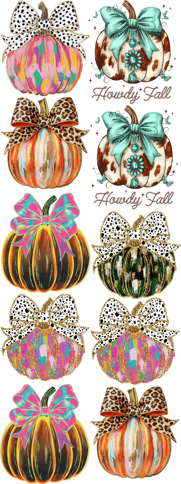 Pumpkin Autumn 3 Gang Sheet - KT SUBLIMATION, DTF AND MORE LLC