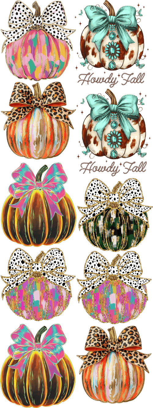 Pumpkin Autumn 3 Gang Sheet - KT SUBLIMATION, DTF AND MORE LLC
