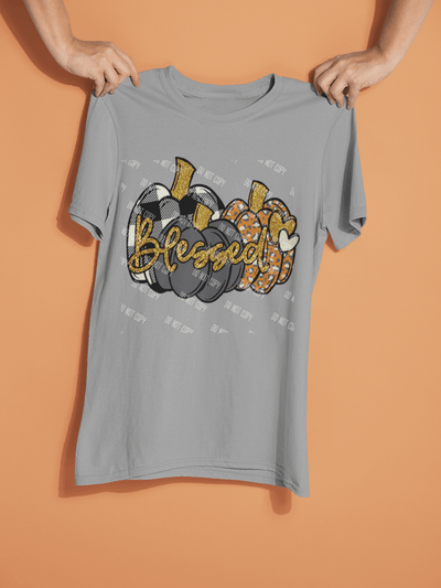 Pumpkin Blessed DTF Transfer – Fall & Thanksgiving Ready - to - Press Design - KT SUBLIMATION, DTF AND MORE LLC