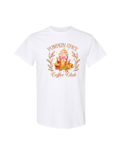 Pumpkin Spice Coffee Club DTF Transfer – Cozy Fall Shirt Design - KT SUBLIMATION, DTF AND MORE LLC