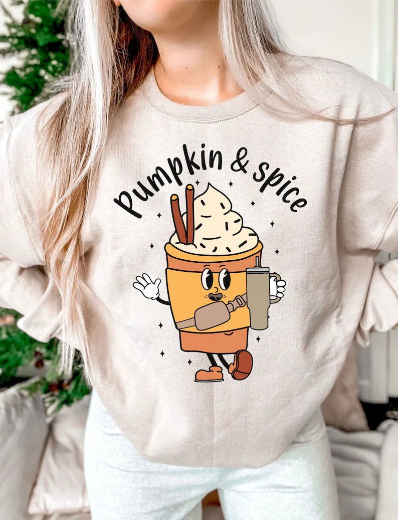 Pumpkin & Spice DTF Transfer – Cozy Autumn Ready - to - Press Design - KT SUBLIMATION, DTF AND MORE LLC