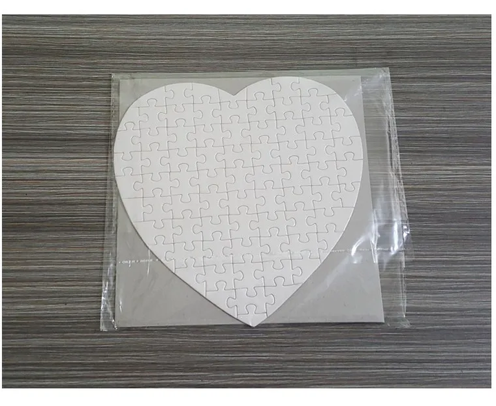 Blank Sublimation Heart Puzzle – 75-Piece Jigsaw | Sublimation-Ready DIY Custom Photo Puzzle for Gifts & Personalized Printing
