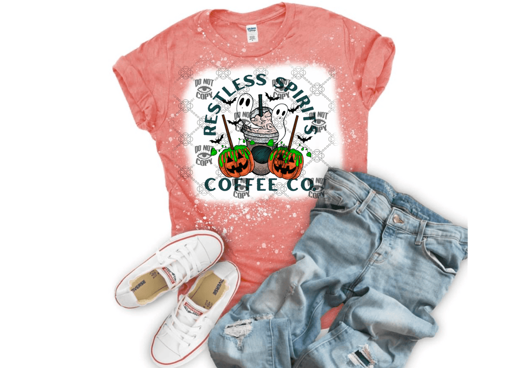 Restless Spirits DTF halloween ready to press transfer - KT SUBLIMATION, DTF AND MORE LLC