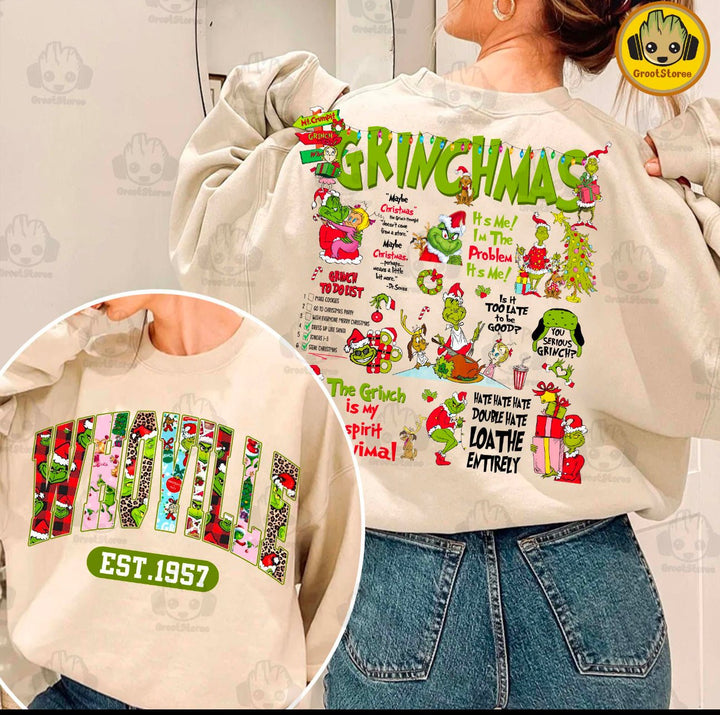 Retro Christmas Mean Guy Two Files DTF, Christmas Friends, Green University DTF, Movie Character Christmas, Xmas Thief, Greenmas - KT SUBLIMATION, DTF AND MORE LLC