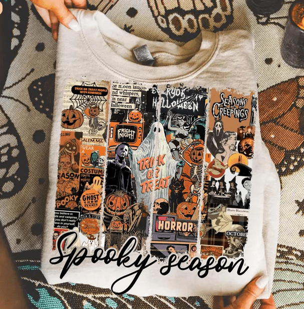Retro Spooky Season DTF Transfer – Vintage Halloween Ready - to - Press Design - KT SUBLIMATION, DTF AND MORE LLC