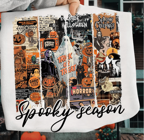 Retro Spooky Season DTF Transfer – Vintage Halloween Ready - to - Press Design - KT SUBLIMATION, DTF AND MORE LLC