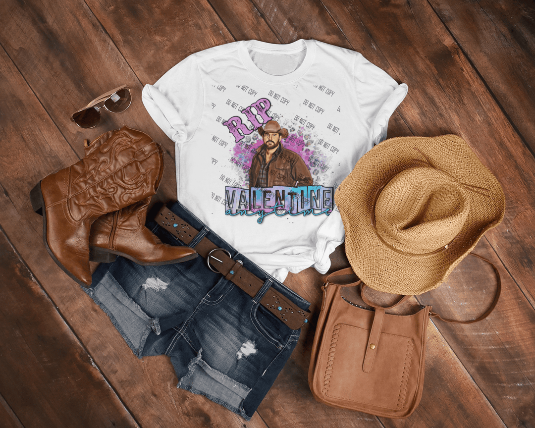 RIP Valentine Anytime DTF Transfer – Country Western Anti - Valentine’s Print - KT SUBLIMATION, DTF AND MORE LLC