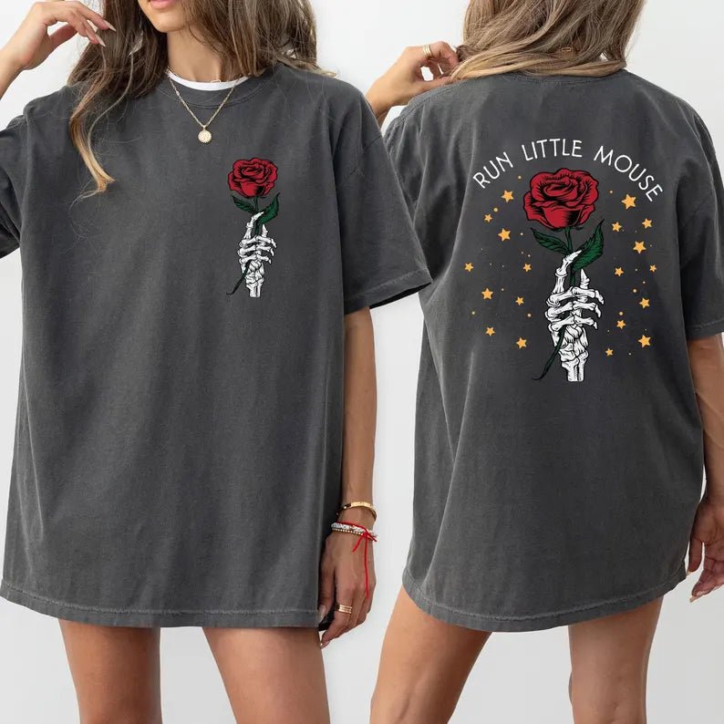 Run Little Mouse Dark Romance DTF Transfer – Cute Yet Edgy Print for Custom Apparel - KT SUBLIMATION, DTF AND MORE LLC