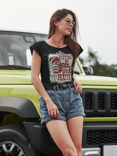 Running on Dr pepper and Prayer DTF - KT SUBLIMATION, DTF AND MORE LLC