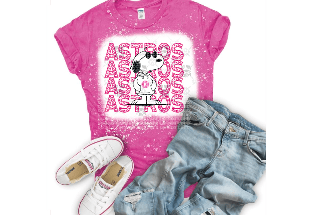 S - noopy Astros DTF ready to press transfer - KT SUBLIMATION, DTF AND MORE LLC