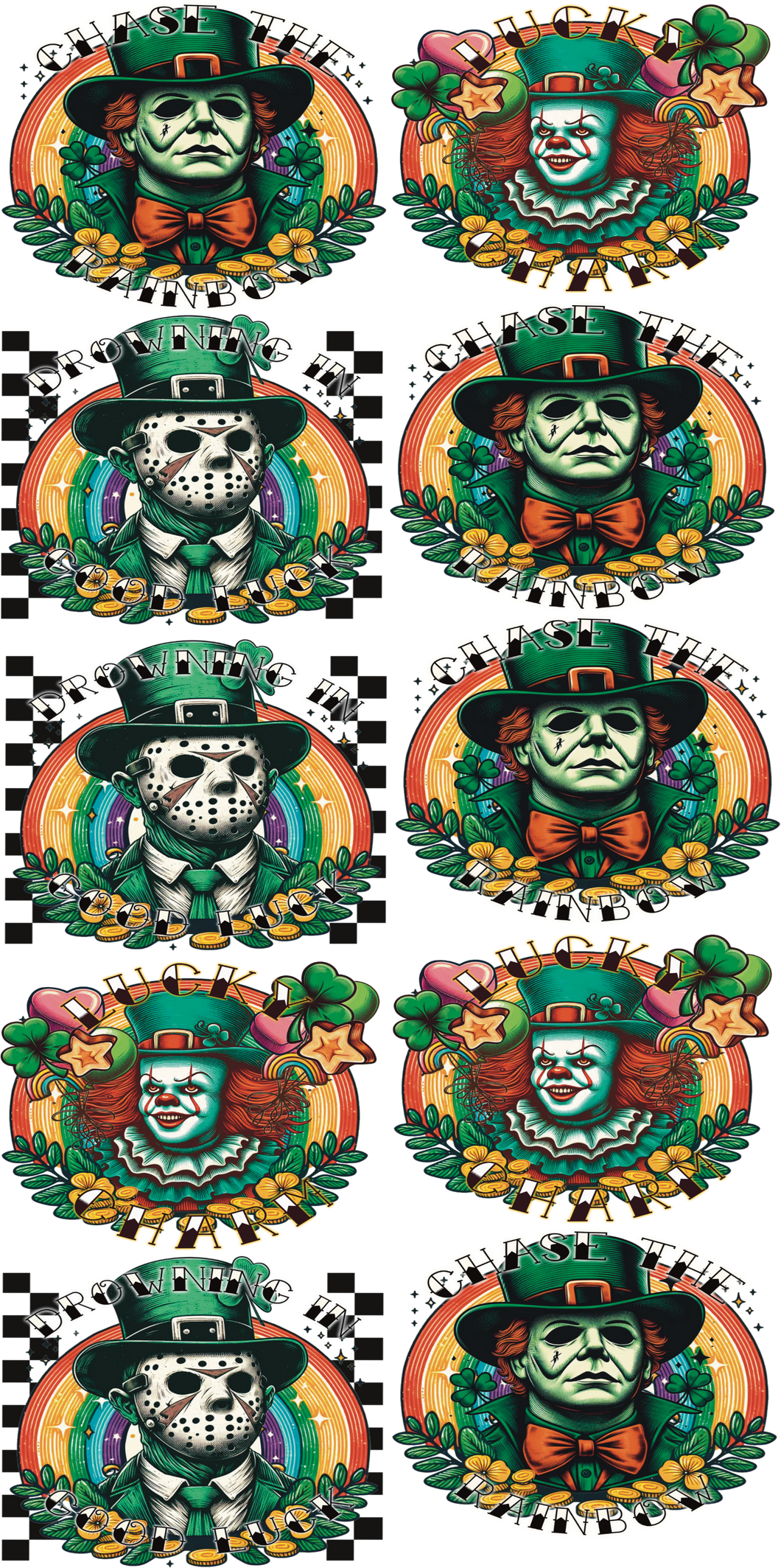 Pre-Made St. Patrick’s Day DTF Gang Sheet – Lucky & Festive Designs for Custom Apparel