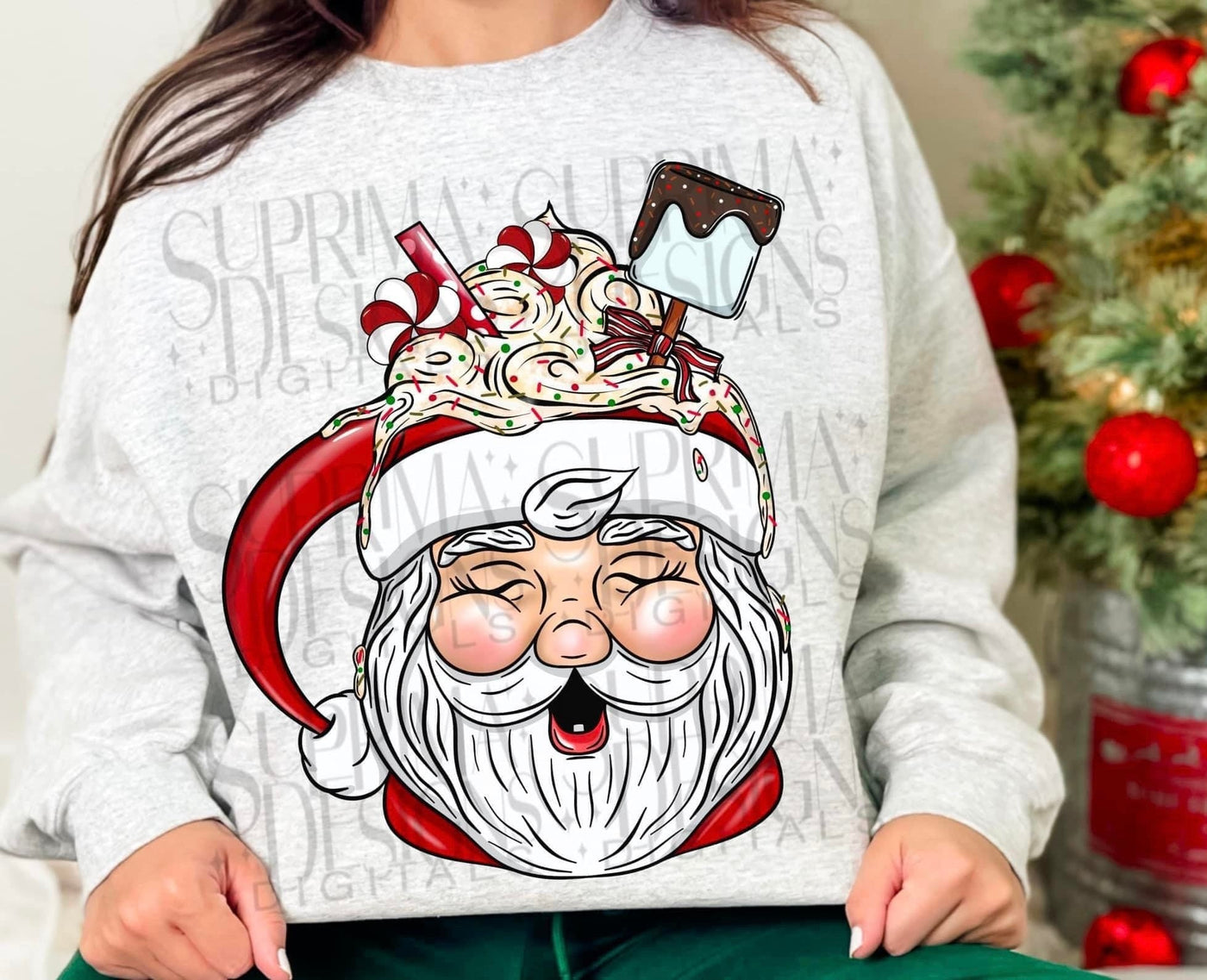Santa Christmas DTF Shirt - Holiday Apparel - KT SUBLIMATION, DTF AND MORE LLC