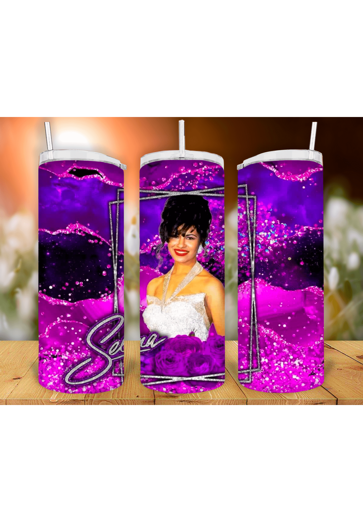 Selena 20oz sublimation print - KT SUBLIMATION, DTF AND MORE LLC