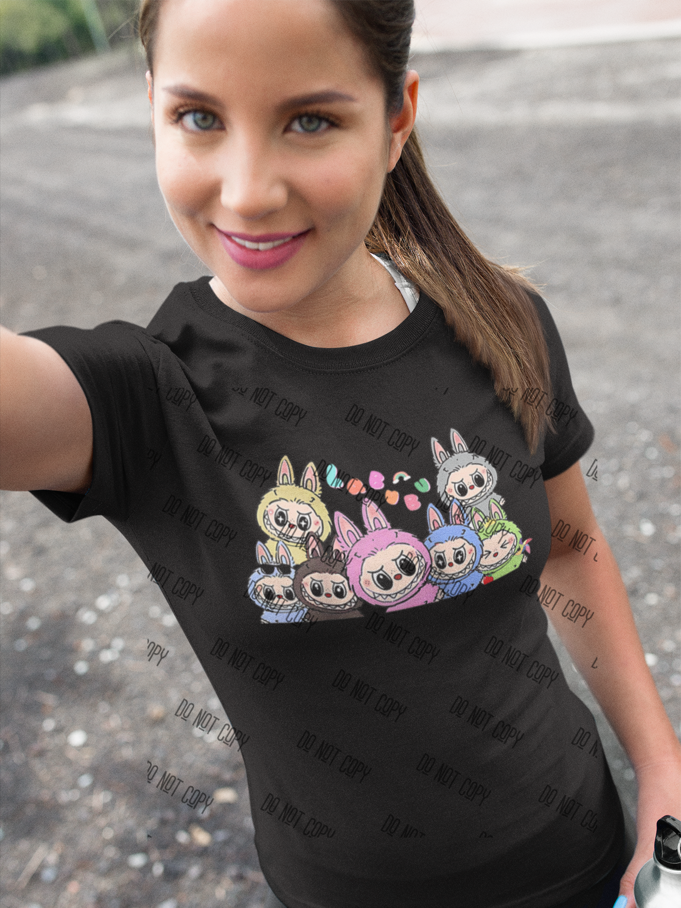 Monster DTF Transfer – Cute Pop Mart Character for T-Shirts & Apparel