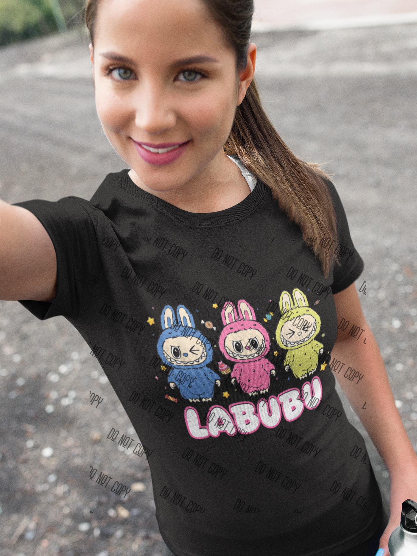 Monster DTF Transfer – Cute Pop Mart Character for T-Shirts & Apparel