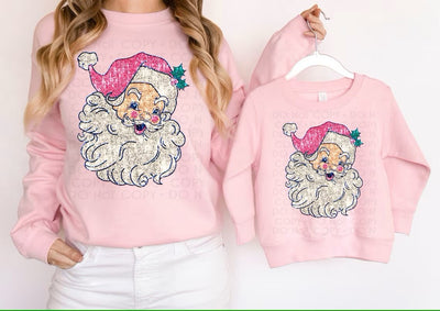 Sequin Santa DTF Shirt - Sparkly Christmas Tees - KT SUBLIMATION, DTF AND MORE LLC