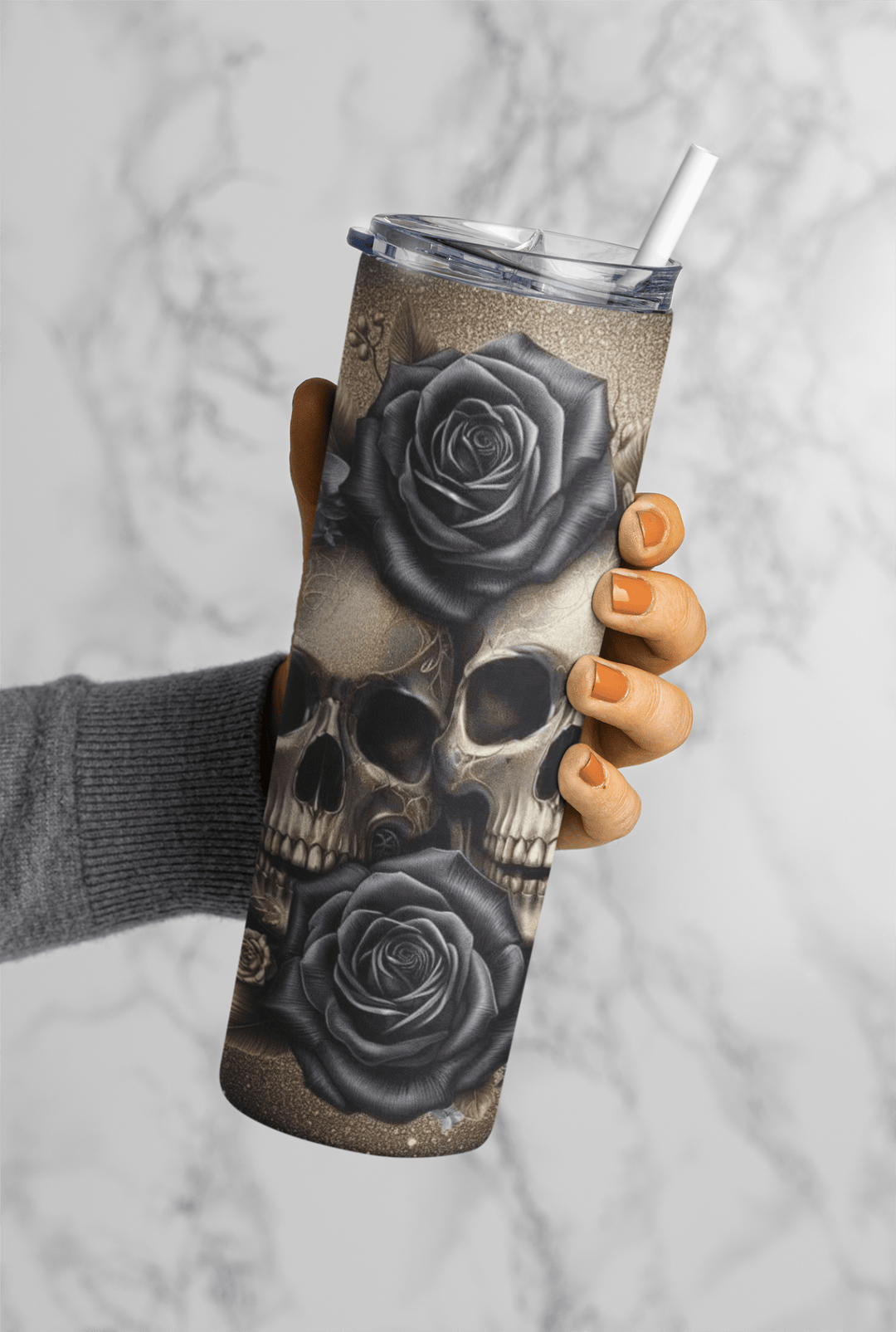 skull 20oz sublimation print - KT SUBLIMATION, DTF AND MORE LLC