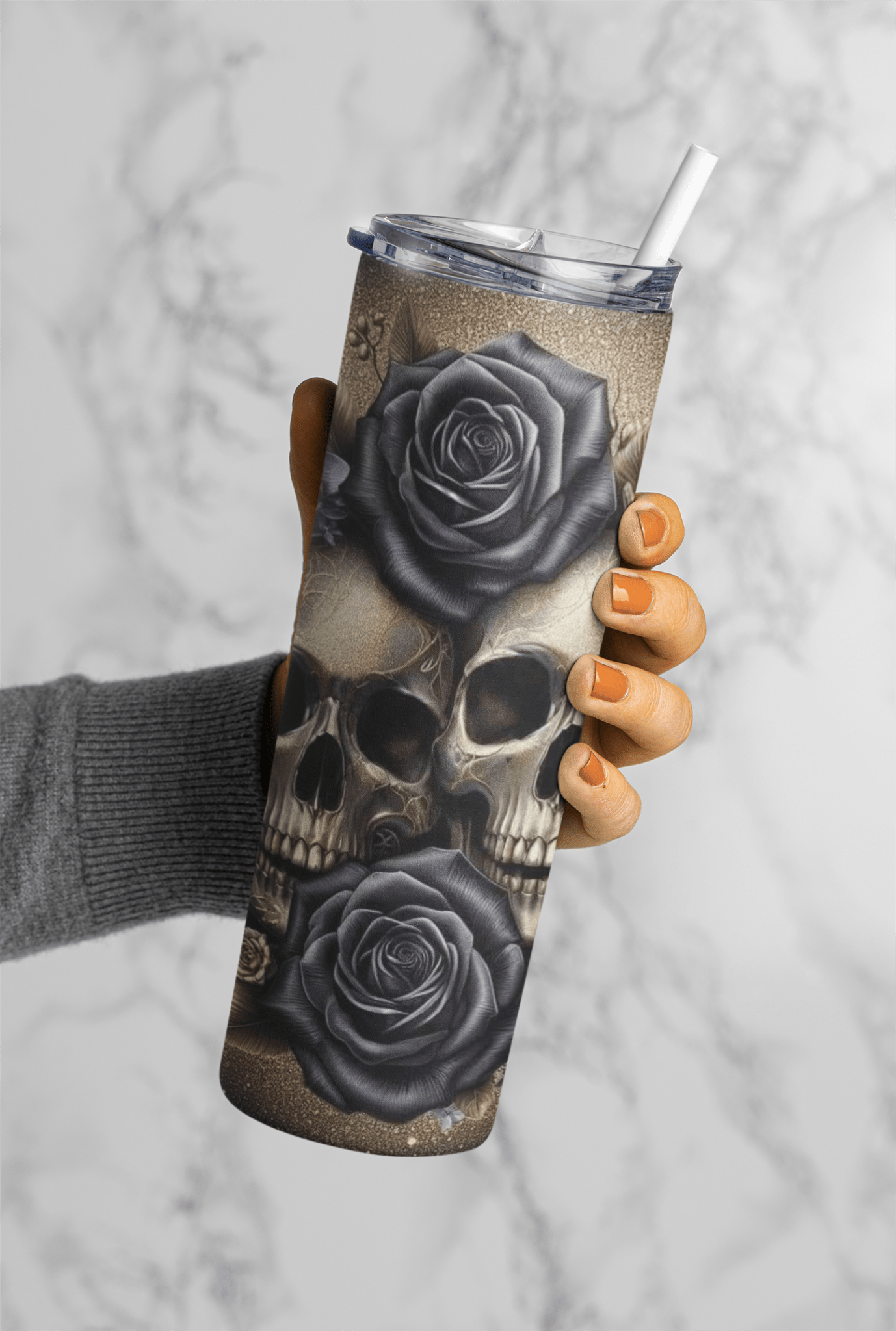 skull 20oz sublimation print - KT SUBLIMATION, DTF AND MORE LLC