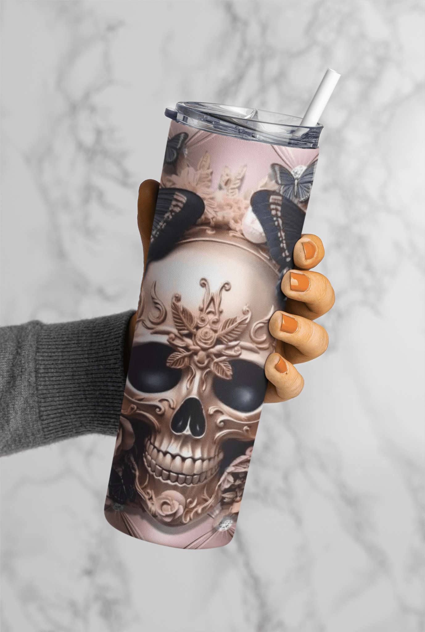 Skull 20oz sublimation print - KT SUBLIMATION, DTF AND MORE LLC