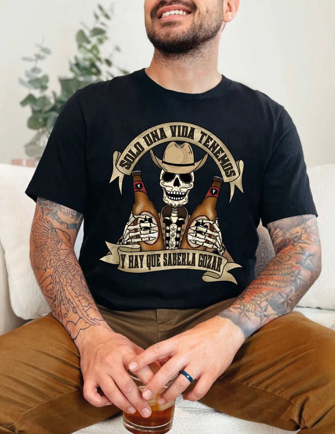 Solo Una Vida Tenemos y Hay Que Gozar – Transferencia DTF Estilo Latino Alegre - KT SUBLIMATION, DTF AND MORE LLC