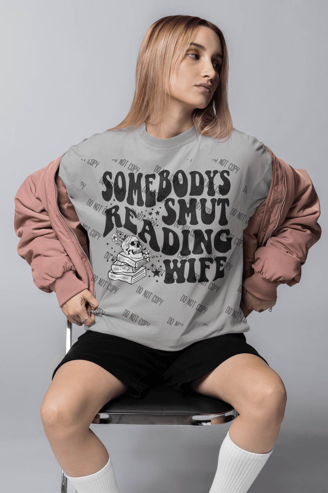 Somebody’s Smut Reading Wife DTF Transfer | Spicy Book Lover | Ready - to - Press Heat Transfer - KT SUBLIMATION, DTF AND MORE LLC