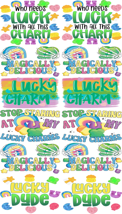 Lucky Charm DTF Gang Sheet | St. Patrick’s Day Design