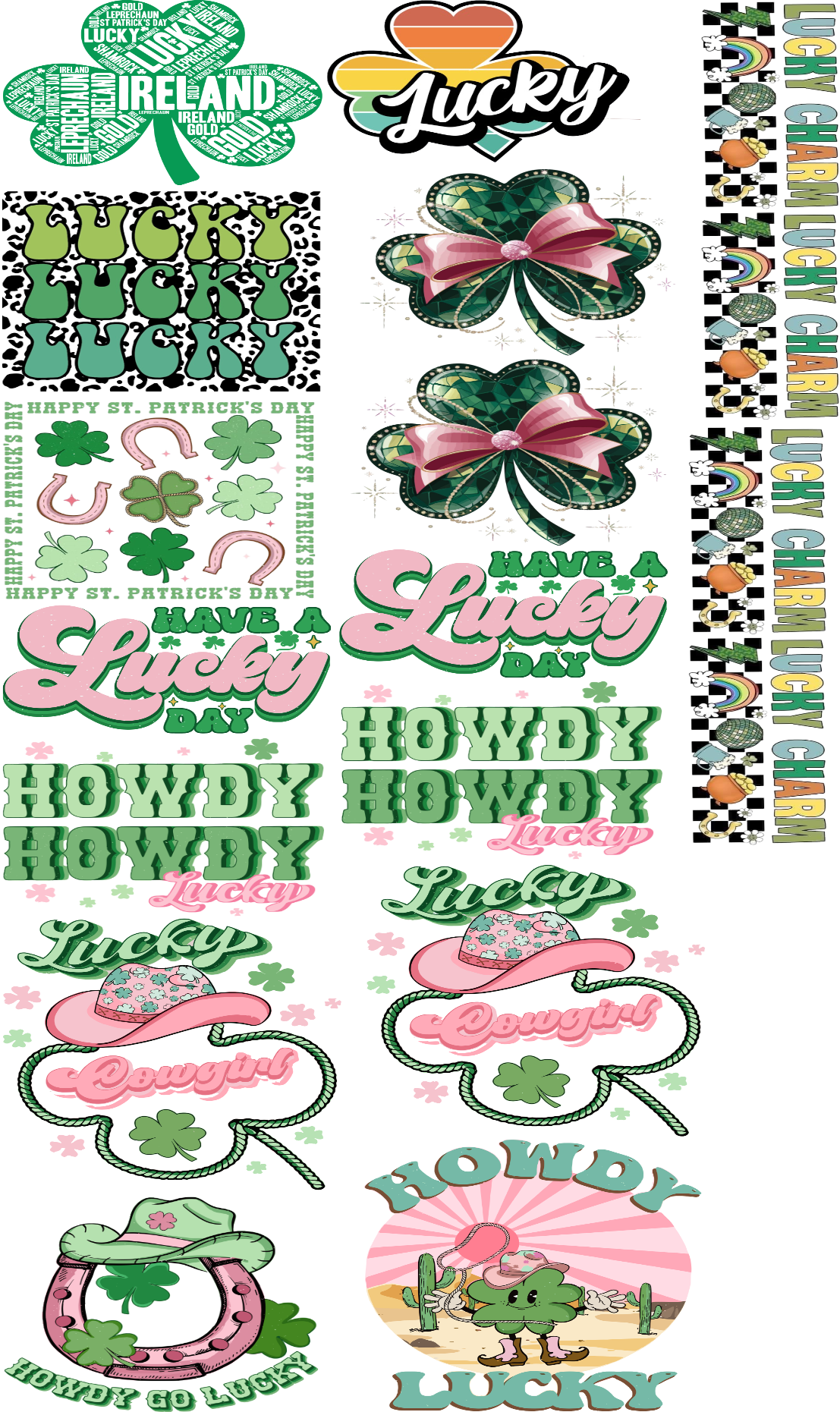 Lucky DTF Transfers | St. Patrick’s Day Gang Sheet