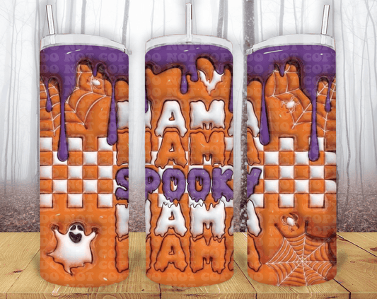 Spooky mama 3D 20oz Tumbler Sublimation Print - KT SUBLIMATION, DTF AND MORE LLC