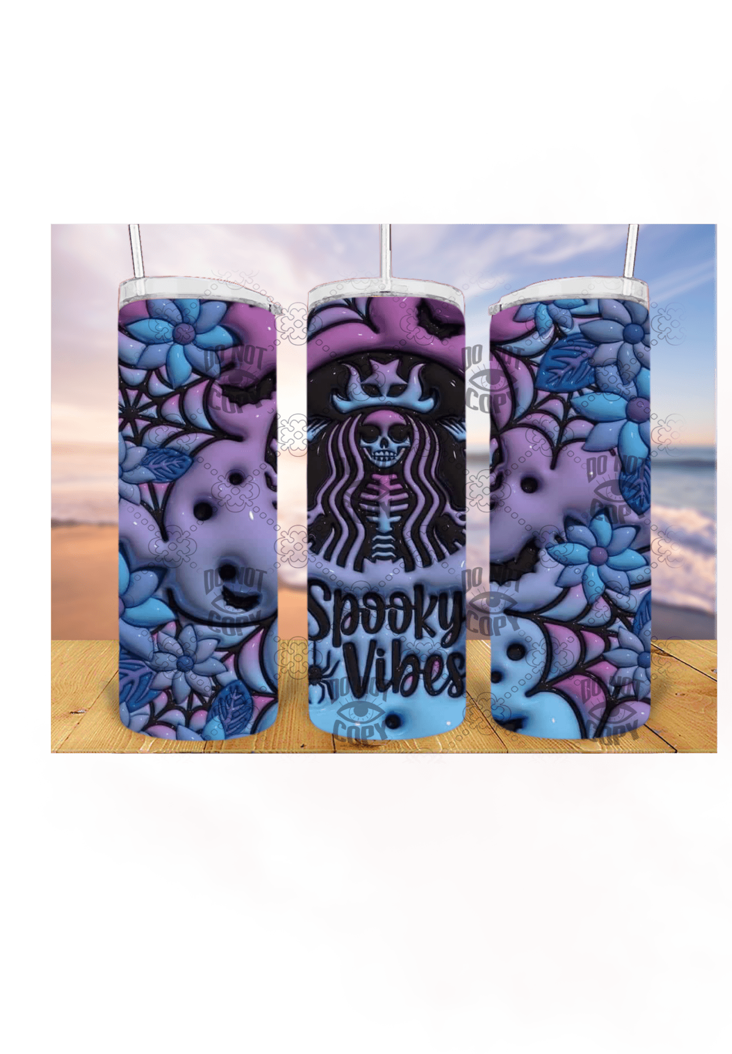 Spooky Vibes  3D 20oz Tumbler Sublimation Print