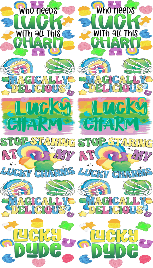St. Patrick’s Day Lucky Charm DTF Gang Sheet – Pre - Made Festive Transfers for Custom Apparel - KT SUBLIMATION, DTF AND MORE LLC