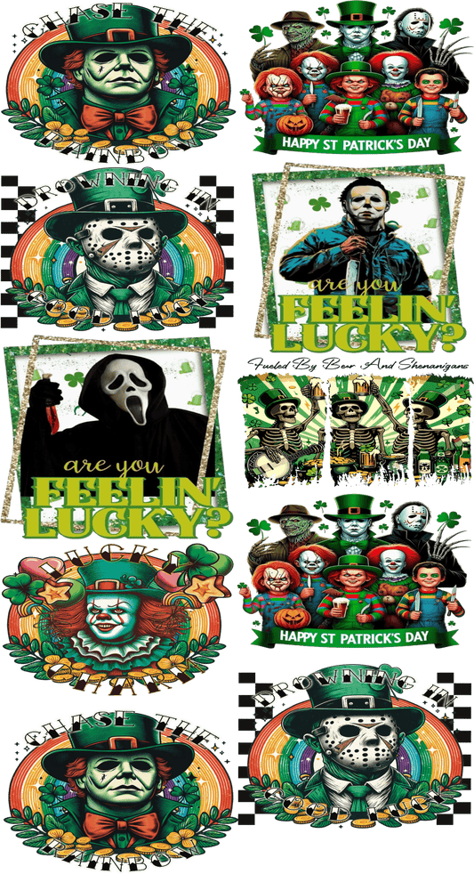 St. Patrick’s Day Lucky Charm DTF Gang Sheet – Pre - Made Festive Transfers for Custom Apparel - KT SUBLIMATION, DTF AND MORE LLC