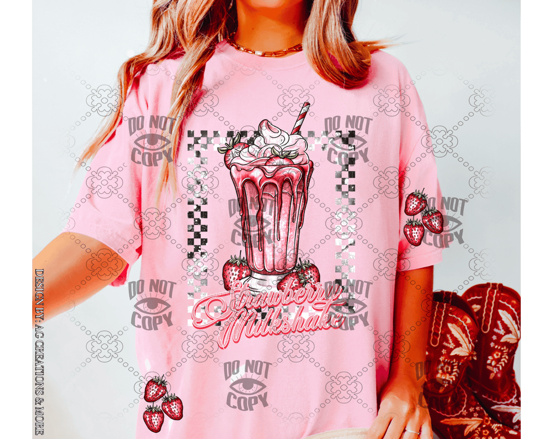 Strawberry Milk Shake DTF - KT SUBLIMATION, DTF AND MORE LLC