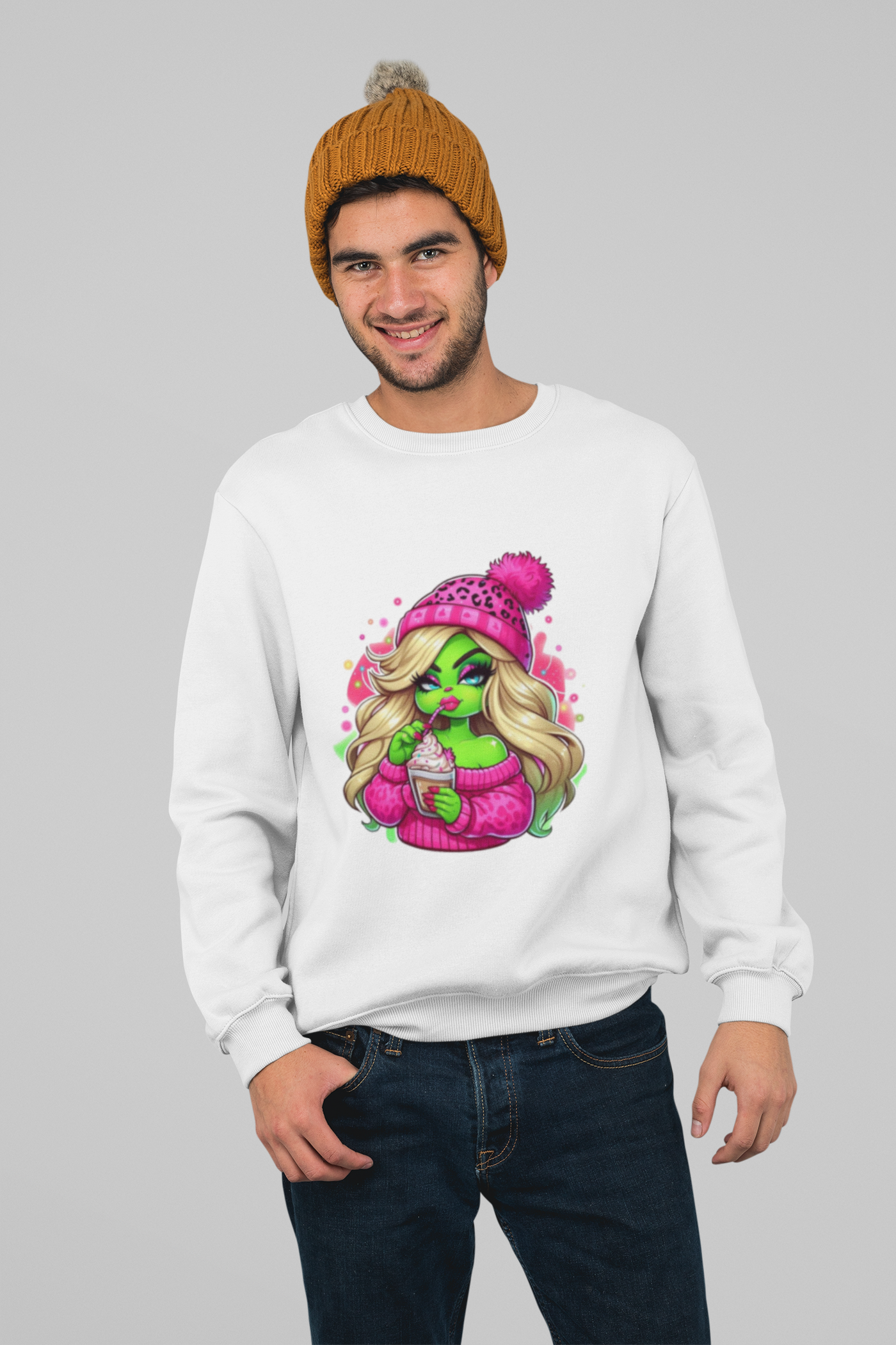 Pink  grinch DTF