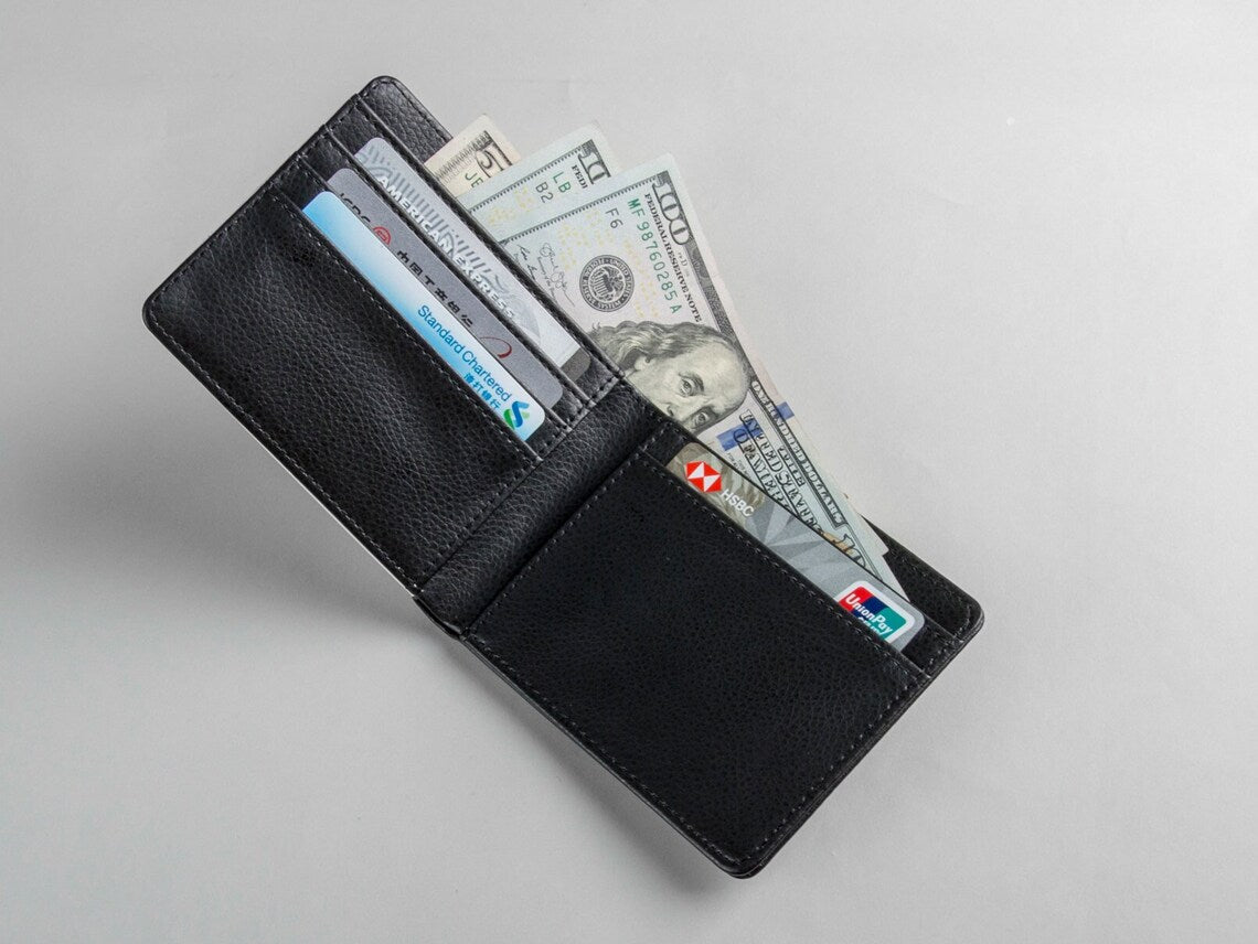 Sublimation Bi - Fold Men’s Wallet Blank – Customizable Heat Transfer Leather Wallet - KT SUBLIMATION, DTF AND MORE LLC