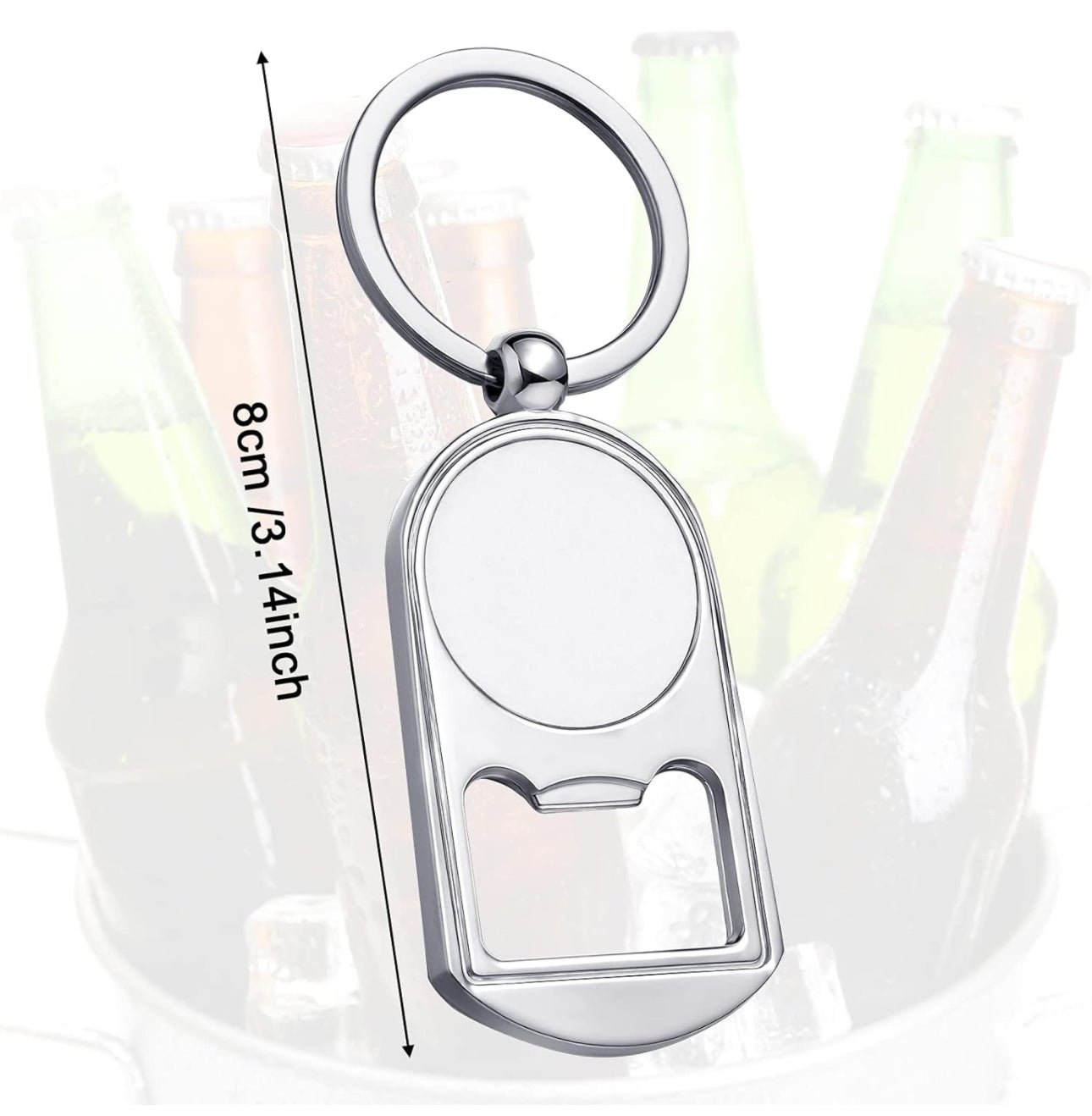 Sublimation Blanks Keychains Metal Bottle Opener Blank Key Rings Aluminum – Customizable & Functional