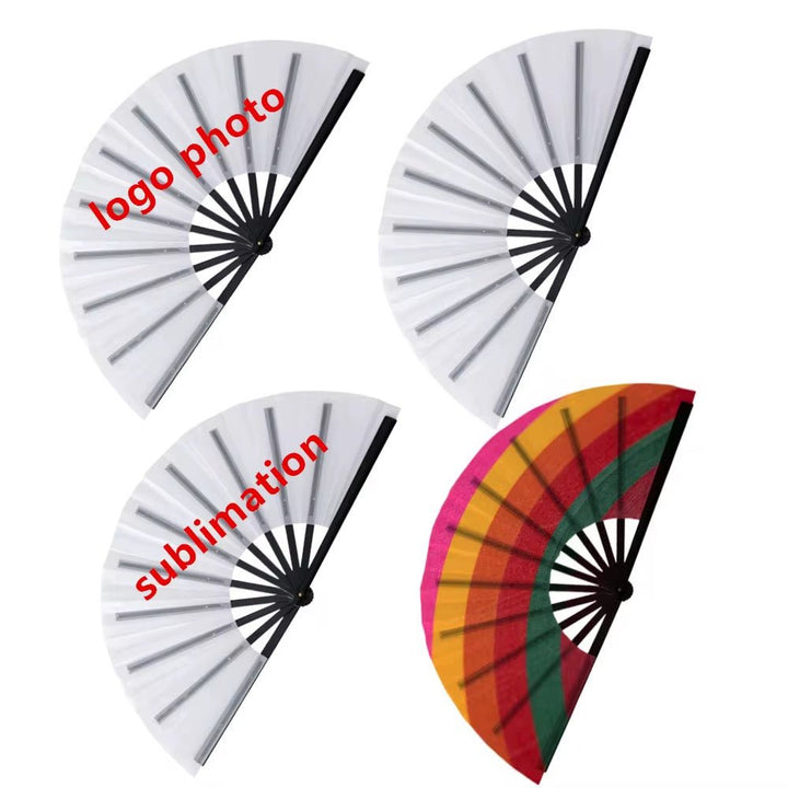 Sublimation Hand Clack Fan – DIY Printable Plastic Polyester Festival Fan, Personalized for Events & Gifts - KT SUBLIMATION, DTF AND MORE LLC