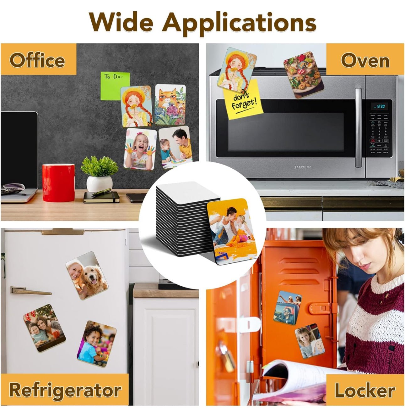 Sublimation Refrigerator Magnet – Customizable Home Kitchen Microwave Oven Decor - KT SUBLIMATION, DTF AND MORE LLC