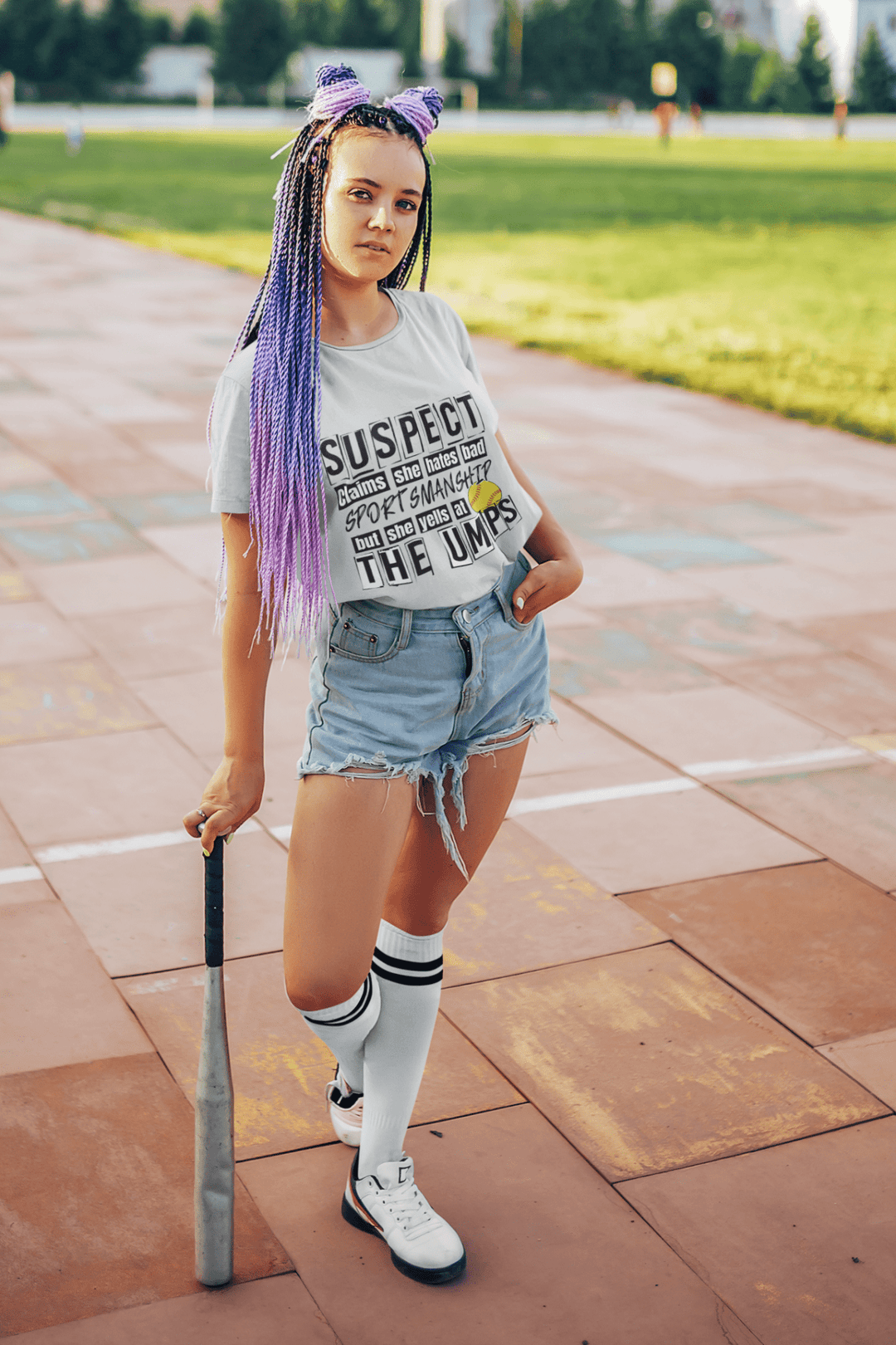 Suspect Claim She Hates Bad Sportsmanship, but she yellos at the Umps DTF Transfer - KT SUBLIMATION, DTF AND MORE LLC