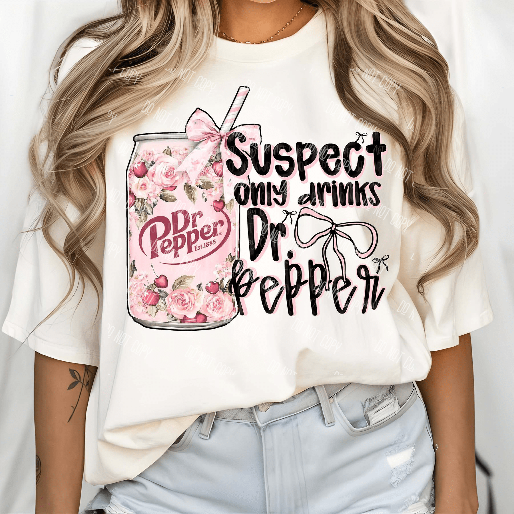 Suspect Only Drinks Dr Pepper DTF Transfer – For the Ultimate Soda Lover! - KT SUBLIMATION, DTF AND MORE LLC