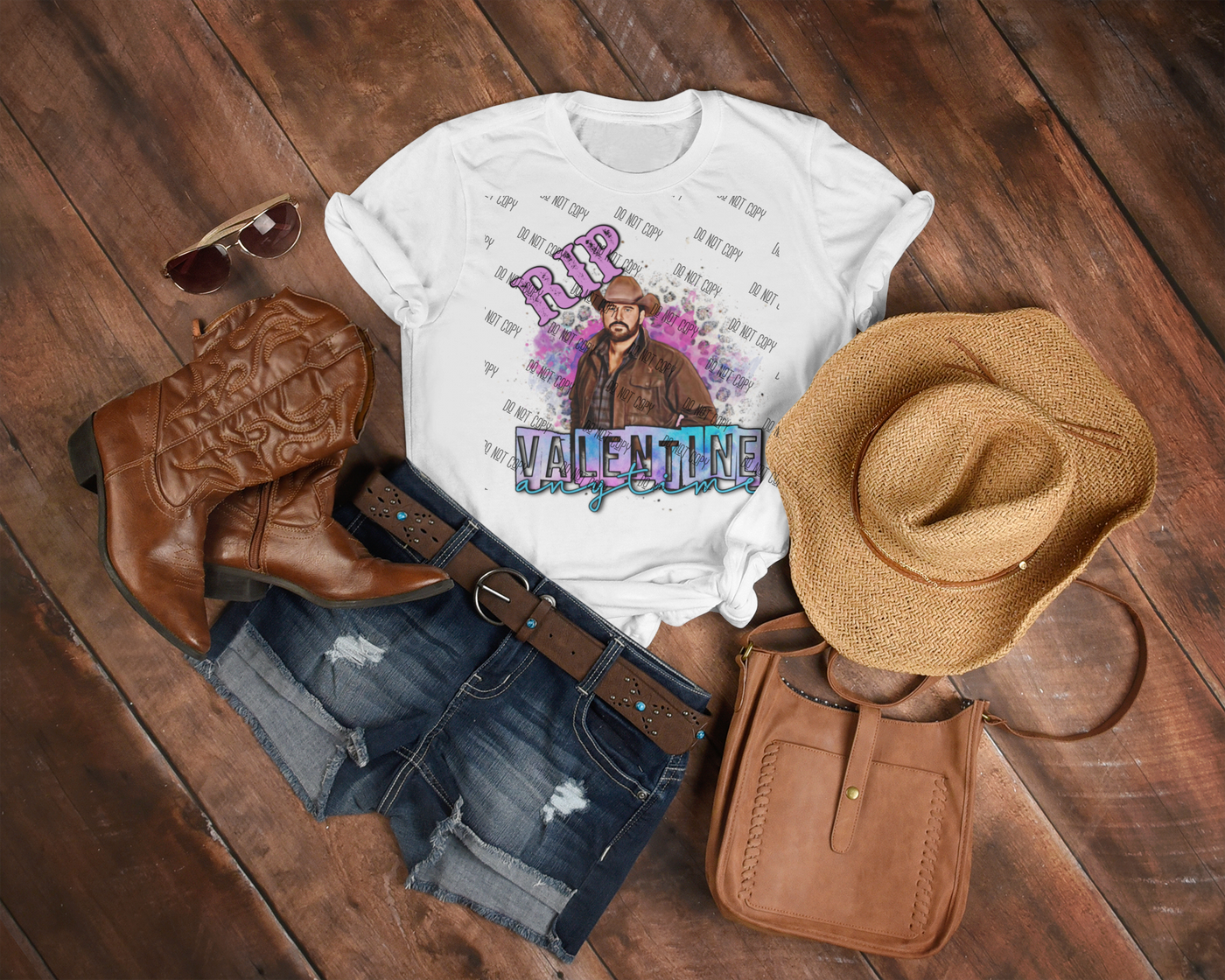 RIP Valentine Anytime DTF Transfer – Country Western Anti-Valentine’s Print