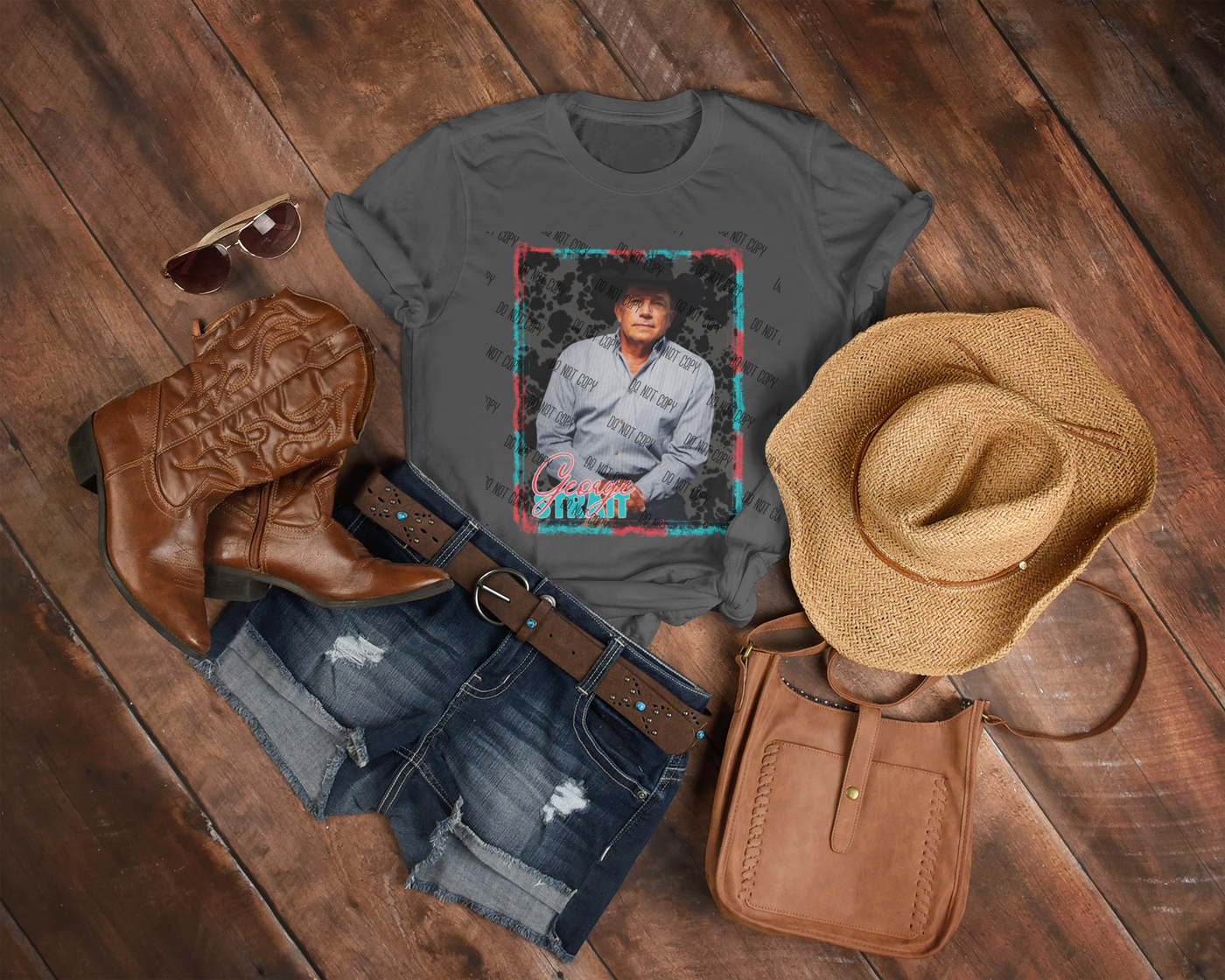 George Strait DTF Transfer – Custom Apparel for Country Music Legends Fans