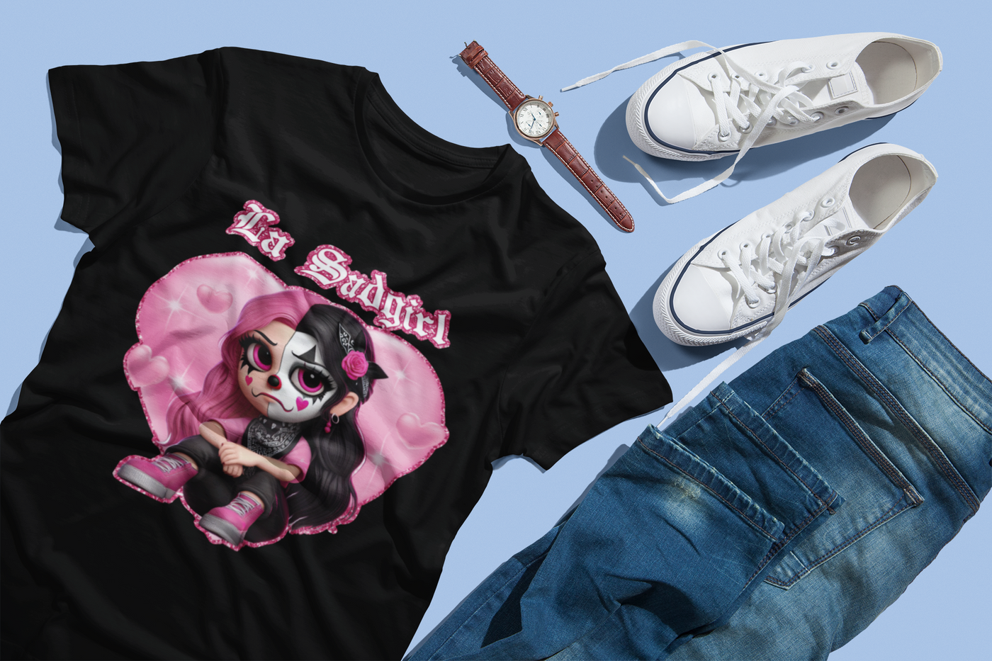 Chicano Art DTF Transfer – Bold & Culturally Inspired Prints for Custom Apparel 🎨🔥
