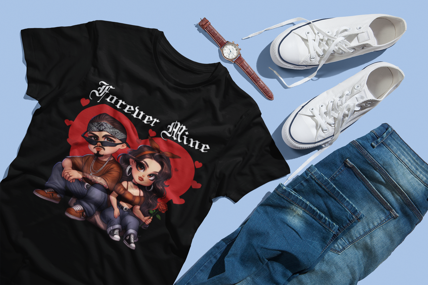 Chicano Art DTF Transfer – Bold & Cultural Streetwear Print 🎨🔥