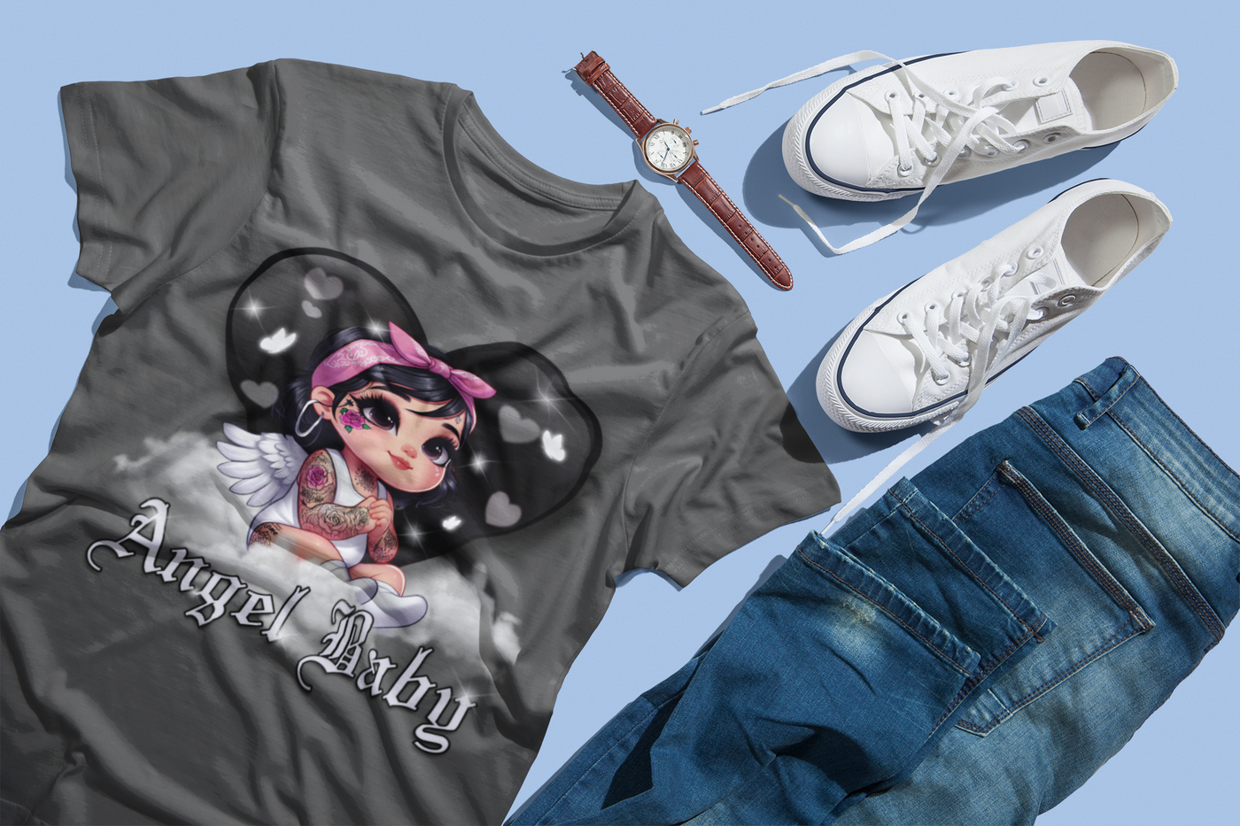 Chicano Art DTF Transfer – Bold & Cultural Streetwear Print 🎨🔥